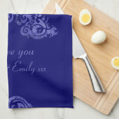 Mam, we houden van je blauwe keukenhanddoeken (Quarter Fold)