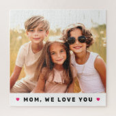 Mam we houden van je foto harten tekst moederdag legpuzzel (Verticaal)