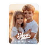 Mam we houden van je foto hartjes witte tekst moed magneet (Verticaal)