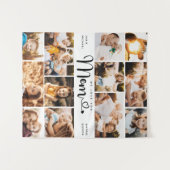 Mam We houden van je hart Moderne Foto Collage Wandkleed (Voorkant (horizontaal))