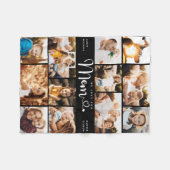 Mam We houden van je harten Moderne fotocollage Fl Fleece Deken (Voorkant (Horizontaal))