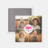 Mam we houden van je harten moederdag foto magneet (Voorkant / Achterkant)