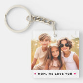 Mam we houden van je harten moederdag foto sleutelhanger (voorkant)