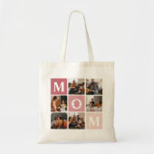 Mam, we houden van je | Modern 6 fotokleurenblok Tote Bag (Voorkant)