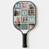 Mam, we houden van je | Modern 8 fotokleurenblok Pickleball Paddle (Voorkant)