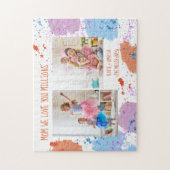 Mam We houden van je Waterverf Kunstaanval 2 Foto Legpuzzel (Verticaal)