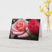 Mam We Love You Roze Rood Rose Moederdag Kaart (Gele Bloem)