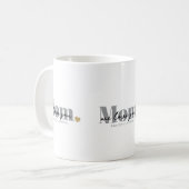 Mam We Love You Zwarte Script Koffiemok (Voorkant links)