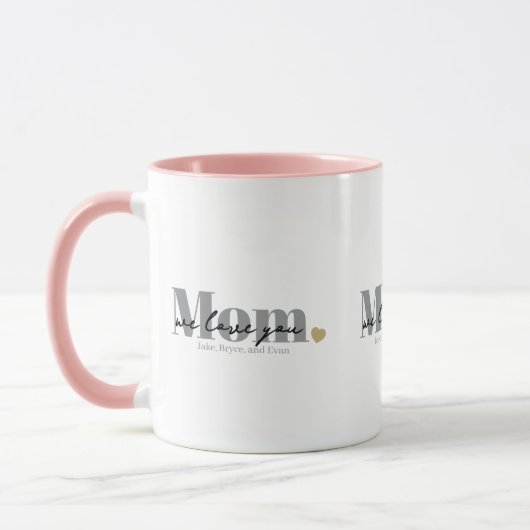 Mam We Love You Zwarte Script Mok (Links)