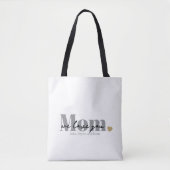 Mam We Love You Zwarte Script Tote Bag (Voorkant)