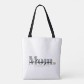 Mam We Love You Zwarte Script Tote Bag (Achterkant)