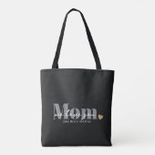 Mam We Love You Zwarte Script Tote Bag (Achterkant)