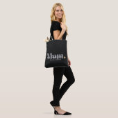 Mam We Love You Zwarte Script Tote Bag (Op model)