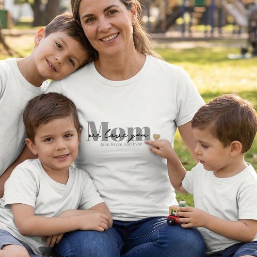 Mam We Love You Zwarte Script Tri-Blend Shirt