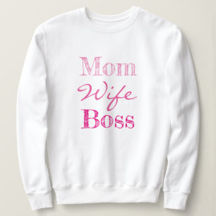 Mam Wife Boss Typografie Trui