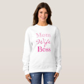 Mam Wife Boss Typografie Trui (Voorkant volledig)