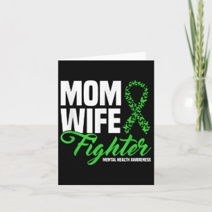 Mam Wife Fighter Lime Green Ribbon Mental Health A Kaart