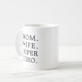 Mam Wife Super Hero Coffee Mok | Moederdag Cadeau (Voorkant links)