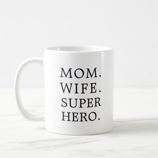 Mam Wife Super Hero Coffee Mok | Moederdag Cadeau (Links)