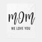 Mam Wij houden van u aangepaste Moederdag Foto Fleece Deken (Voorkant)