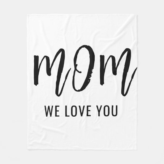 Mam Wij houden van u aangepaste Moederdag Foto Fleece Deken (Voorkant)