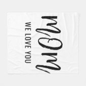 Mam Wij houden van u aangepaste Moederdag Foto Fleece Deken (Voorkant (Horizontaal))