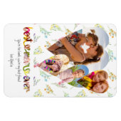 Mam  Wildflower Typografie Art 4 Hartfoto Magneet (Horizontaal)