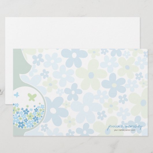 Mam wordt | Baby Boy Dank u Noteer Stationery Briefpapier (Voorkant / Achterkant)