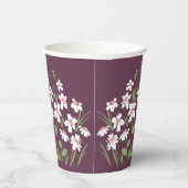 Mam wordt een nieuwe baby paars papieren bekers (Rechts)