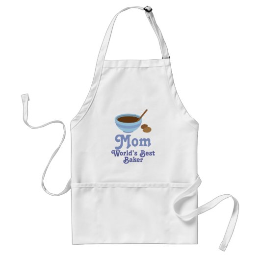 Mam Worlds Best Baker Gift Apron Standaard Schort (Voorkant)