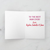 Mam World's beste ooit Kinder foto van Birthday Kaart (Binnen)