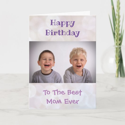 Mam World's beste ooit Kinder foto van Birthday Kaart (Voorkant)