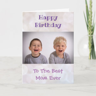Mam World's beste ooit Kinder foto van Birthday Kaart