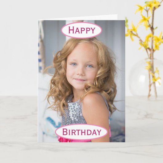 Mam World's beste ooit Kinder foto van Birthday Kaart (Gele Bloem)