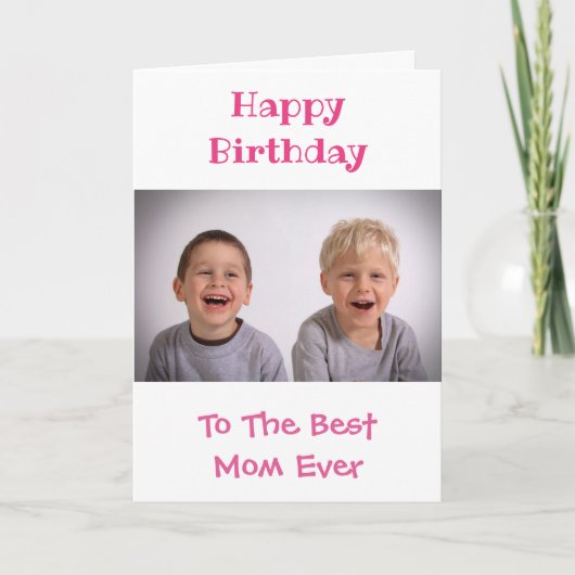 Mam World's beste ooit Kinder foto van Birthday Kaart (Voorkant)