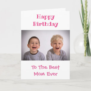 Mam World's beste ooit Kinder foto van Birthday Kaart