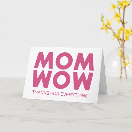 Mam, Wow! Kaart (Gele Bloem)