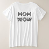 MAM WOW zwart op rood | Grote Maat T-shirt (Design achterkant)
