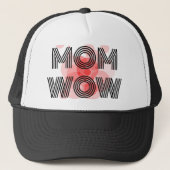 MAM WOW zwart op rood | Trucker Pet (Voorkant)