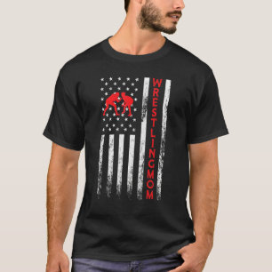 Mam Wrestler Mama  Amerikaanse vlag T-shirt