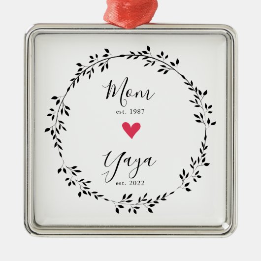 mam | Yaya Jaar Oost. Heart Ceramic Ornament (Voorkant)