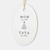 mam | Yaya Jaar Oost. Kerstmis Keramisch Ornament (Links)