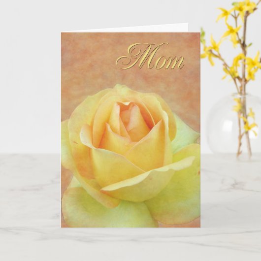 Mam Yellow Rose Kaart (Gele Bloem)