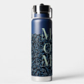 Mam Yoga Pilates blauw en aqua Waterfles (Achterkant)