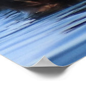 Mam Zee Otter en haar Schattig Pup Poster (Hoek)