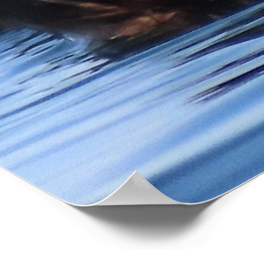 Mam Zee Otter en haar Schattig Pup Poster (Hoek)