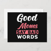 Mam zegt goede moeders zeggen slechte woorden briefkaart (Voorkant / Achterkant)