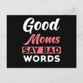 Mam zegt goede moeders zeggen slechte woorden briefkaart (Voorkant)