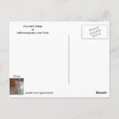 Mam Zoe met Little Daisy Briefkaart (Achterkant)