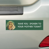 Mam zonder blote maagd Mary die Jezus vasthoudt Bumpersticker (Op auto)